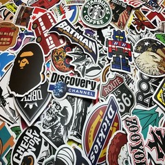 300 Random Skateboard Stickers Vinyl Laptop Luggage Decals Dope Sticker Lot Mix