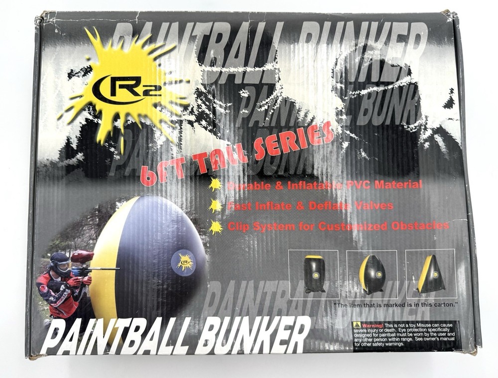 R2 Paintball Bunker 6ft Tall Series Egg Shaped Inflatable Nerf Laser Tag – NEW