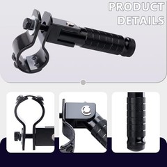 Universal 8mm Foot Pegs 90 Degree Foldable Motorcycle Footpegs CNC Kit Black