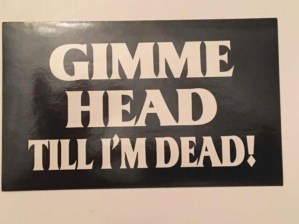 Gimme Head Black and white 3″x5″ rectangular glossy sticker