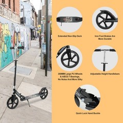 TENBOOM Kick Scooter for Ages 6+, Kids, Teens & Adults. Max Load 240 LBS. 8IN…