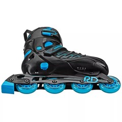 ROLLER DERBY CUSTOM ADULT IN-FIT SKATES – SIZE: MEN 7-10 – BLUE/BLACK