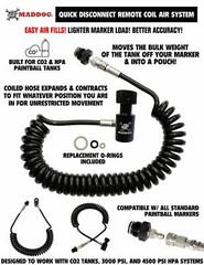 Maddog 4+1 Paintball Harness, Pods & Quick Disconnect Remote Coil Combo