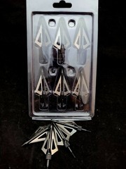 Broadheads Archery Arrow Tip 10pc 3 Blade Crossbow Compound Bow Targeting Set Lo