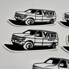 Vintage Skateboarding Stickers Vans Shoe Tour Van Orange, California Lot of 5