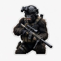 Tactical Military Gorilla Operator Recon Sticker AR Decal Army Navy Special Ops