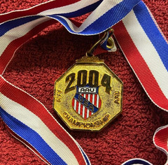 Amateur Athletic Union United States Medal Sport for All & Lanyard Gold Tone M08