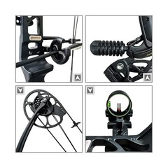Right Hand Compound Bow – 0-70Lbs Adjustable Hunting Kit for Adults