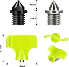 3.2mm 1/8 Inch Track Spikes 100 Pieces Hard Steel Spikes for Track Shoes Wrench