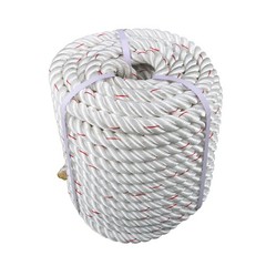 1inch × 120FT High Strength Braided Rope Breaking Strength 3400 Pounds White Red