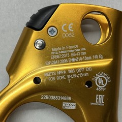 Petzl Ascension Right-Hand Rope Ascender Aluminum D Shape, Made in France F38920