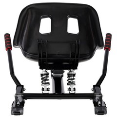Hoverboard Go-Kart Seat Attachment, Adjustable Frame, Dual Shock Absorber, Black