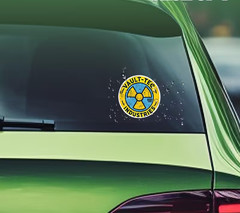 Vault-Tec Logo Waterproof Vinyl Stickers – 3-Inch Round Durable Self-Adhesive