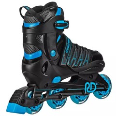 ROLLER DERBY CUSTOM ADULT IN-FIT SKATES – SIZE: MEN 7-10 – BLUE/BLACK
