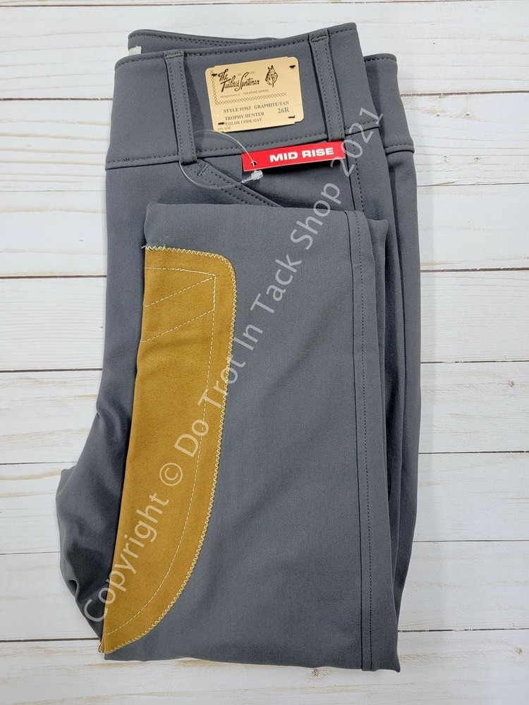 Tailored Sportsman Ladies Vintage Trophy Hunter – Front Zip Mid-Rise – Graphite