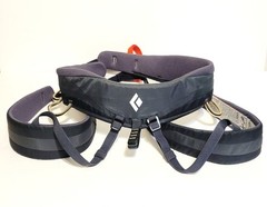Black Diamond Momentum Climbing Harness Sz XL 36″-39″ Padded Adjustable Graphite