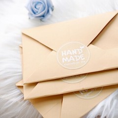 500 Natural 2 in Round Self Adhesive STICKERS Baked Love LABELS DIY Craft