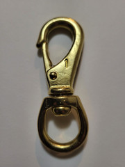 3 1/4 Solid brass swivel snap boat hook 5/8″ eye marine grade wide mouth SWL 80