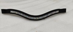 3 row Multi Clear Crystal Stylish Browband Made on Genuine Leather For Horses.