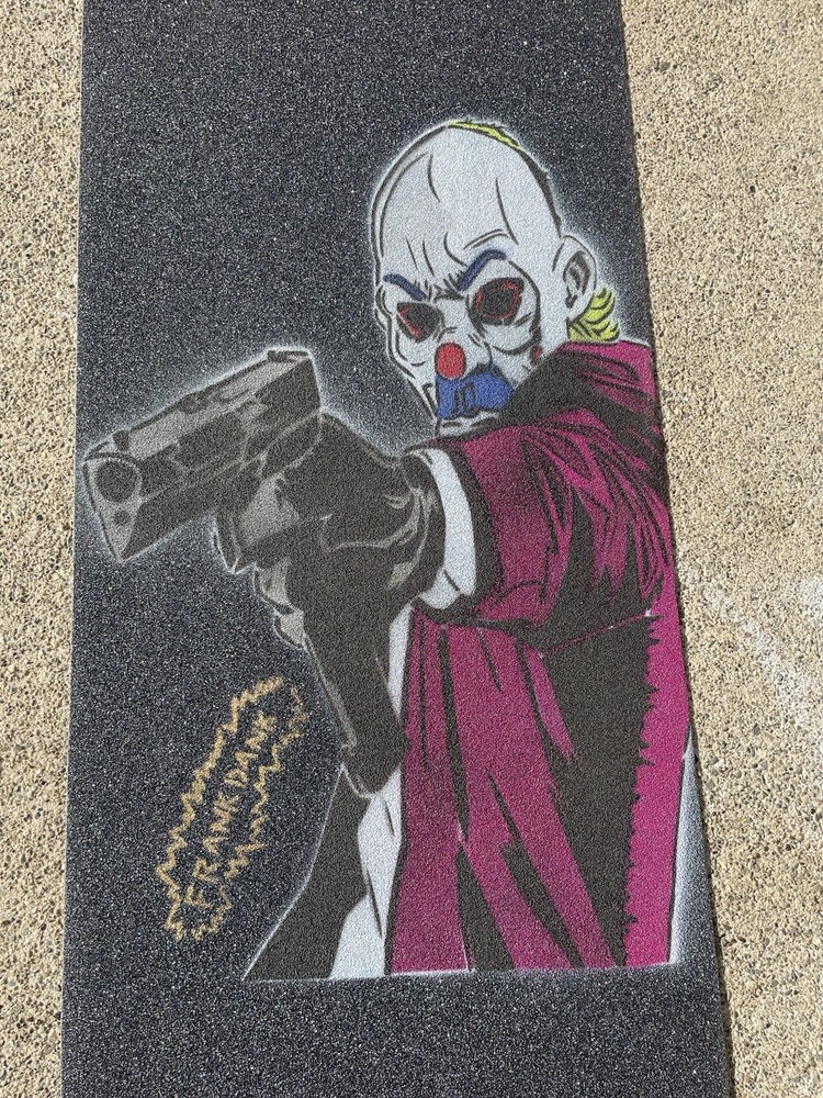 Mob Skateboard Grip Tape Joker Batman Dark Knight Clown Heath Ledger Disorder