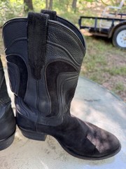 Tecovas Black Suede Leather Pull-On Western Cowboy Boots Men’s US 8.5D