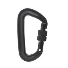 4 Pack Aviation Aluminum Heavy Duty 12 KN D-Shaped Locking Carabiners Clip
