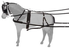 Pony Driving Harness – Challenger – Black Nylon – Pony Size