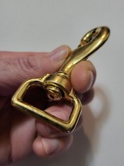 3″ solid brass swivel snap hook 1″ square hole bolt action, clasp clip 10 count