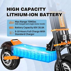 8000W Electric Scooter Adult 60V 38.8Ah E-Scooter Road Tires 13in Fast Speed UhG