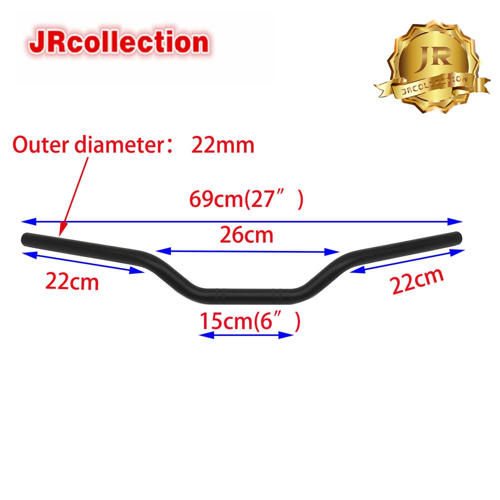 7/8″ Motorcycle Bars Handlebars Fit Harley Honda Suzuki Yamaha Ducati Black