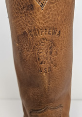 Vibram Chippewa Men’s Leather Western Cowboy Boots Brown Size 8.5 D 21008.