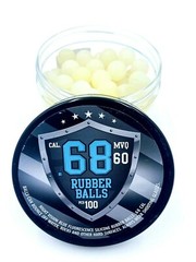 100 x Blue Night Vision Silicon Rubber Balls Paintballs 68 cal. Glow In The Dark