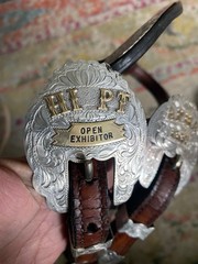 Vintage WOODs Sterling Trophy used western headstall BLING FREE SHIPPING