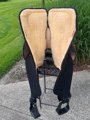 15″ CHISHOLM TRAIL Black Light Weight Leather & Cordura Western Saddle ~ CLEAN!!