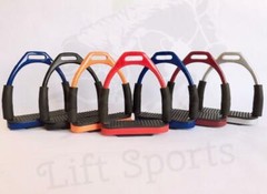 Horse Flexible Safety Stirrups Irons English Bendy Riding Stainless (5 Inch)