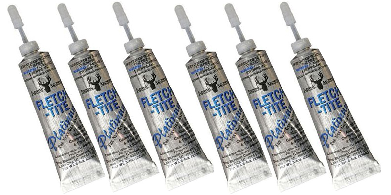 Bohning 6 Pack Fletch Tite Platinum Adhesive 3/4oz Tube Glue Arrow