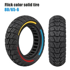 10×3/255×80 Solid Tire,80/65-6 Off-Road Tire for Varla Eagle One/Kaabo black