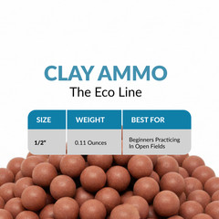 (500) 1/2″ Inch Biodegradable Slingshot Ammo Precision Hard Clay Balls
