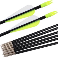 12/24Pcs 28″ Fiberglass Arrows SP700 Archery Youth Beginner Compound Recurve Bow