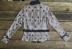 Hobby Horse Limited Edition Women’s Western Metallic Show Shirt B&W Medium