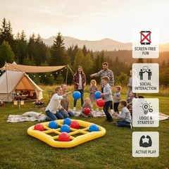 Giant Tic Tac Toe Game for Kids and Adults – Jumbo Inflatable Outdoor Yard