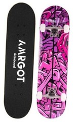 Skateboards for Beginners,31 * 8 inches Complete Skateboards Purple Graffiti