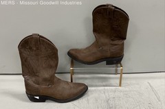 Justin JB1100 Brown Leather Western Cowboy Roper Boots Men’s Size 10.5 EE