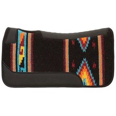 Weaver Leather Contoured Single Weave Wool Blend Felt Saddle Pad BLK/ORG/BLU