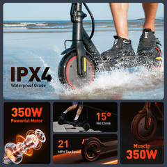 Electric Scooter Adult Folding E-Scooter 350W Long Range 21MPH Fast Speed w/ APP