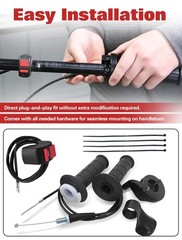 Throttle Assembly with Cable 7/8″ Twist Throttle Handle Grip Kit | Universal …