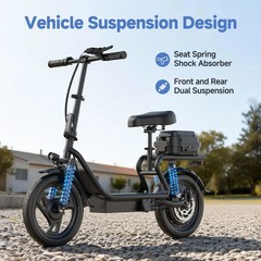 AOVOPRO Electric Scooter with Seat ESBSPRO, Commuter Foldable, 500W 22.5Ah 22mph