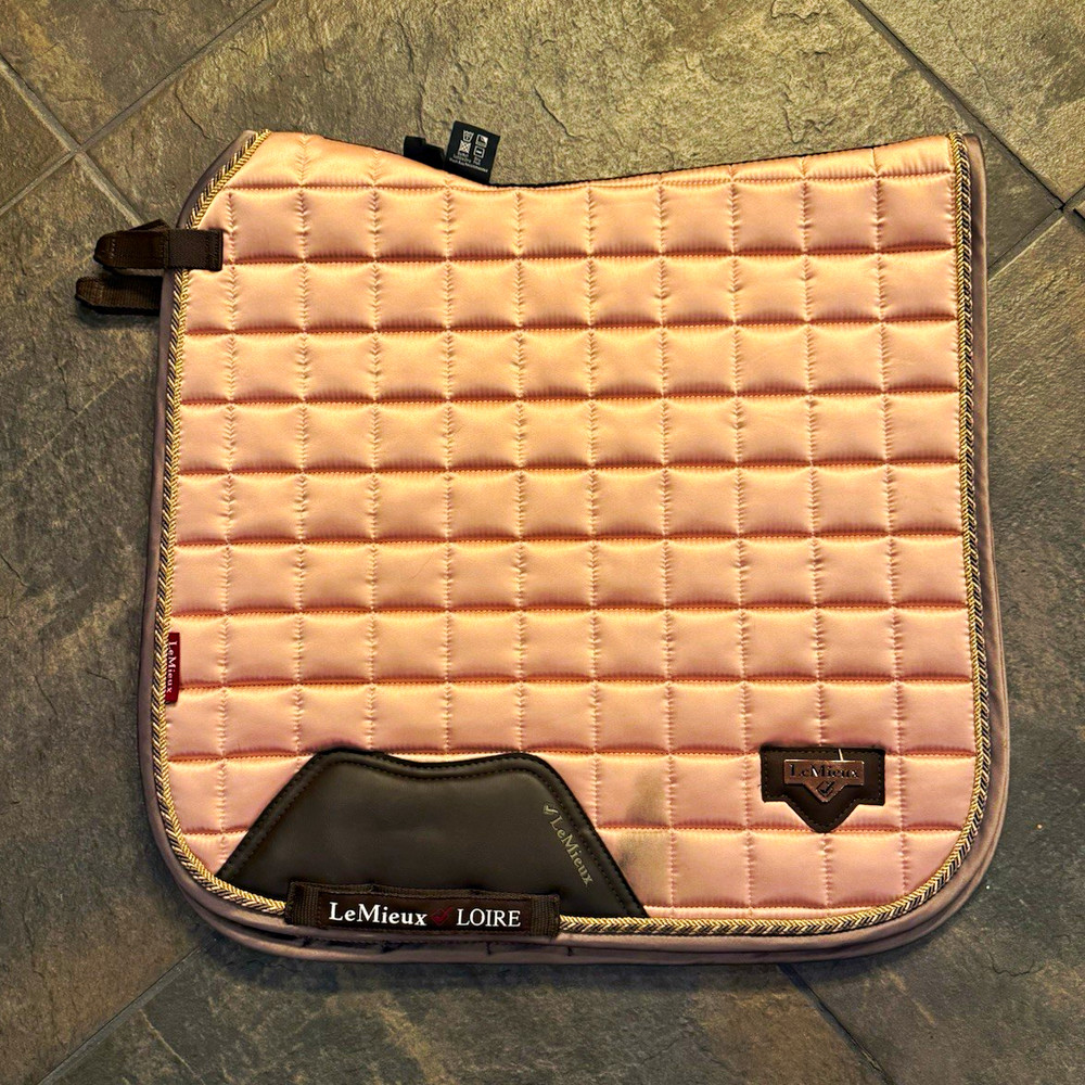 LeMieux Loire Quilted English Saddle Pad Pink Square