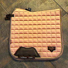 LeMieux Loire Quilted English Saddle Pad Pink Square