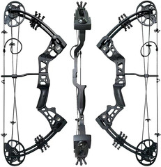 Adjustable Compound Bow Set 15-45Lbs for Beginners & Teens, 320 FPS Speed